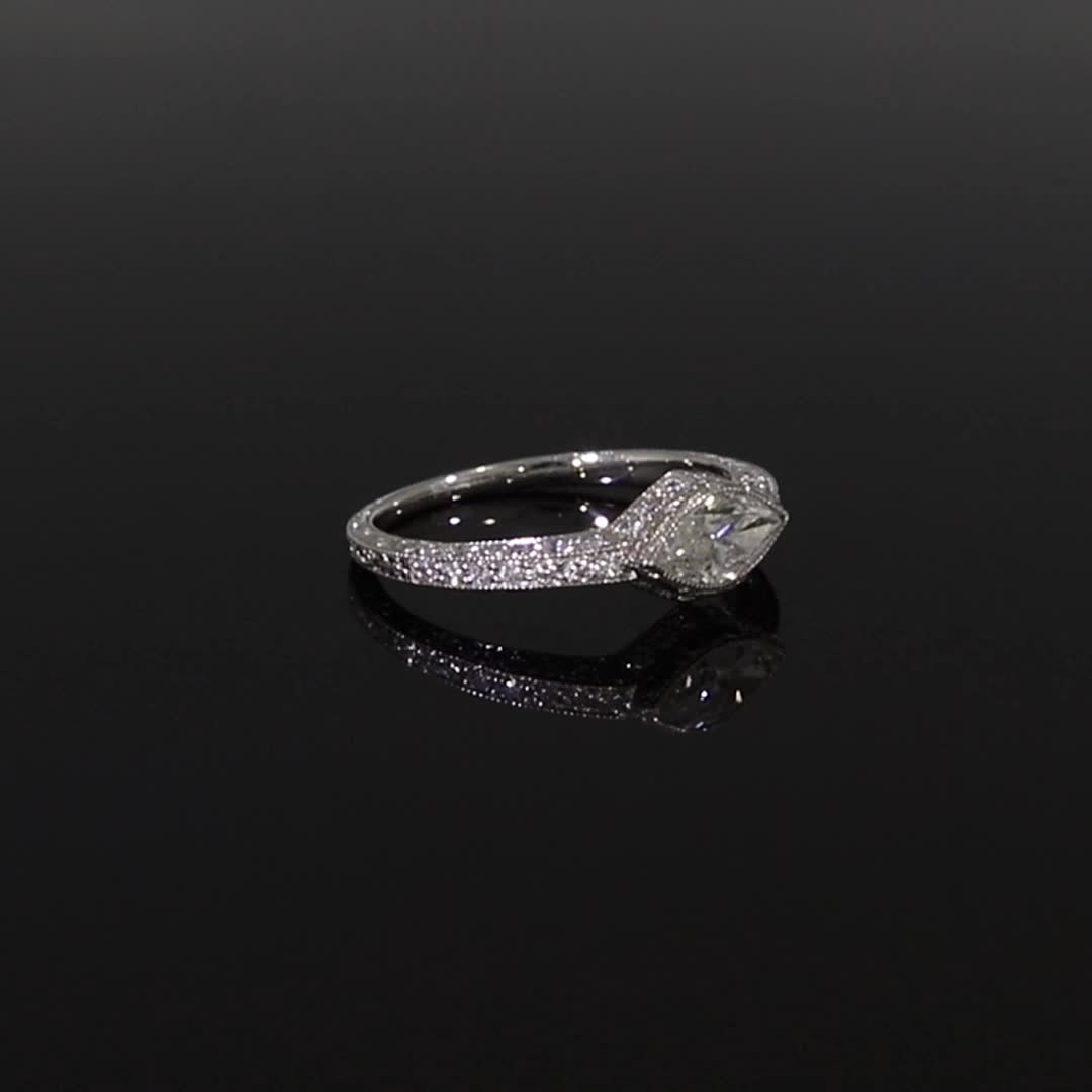 Marquise Diamond Ring 1 50ct In Platinum Antique Period Pragnell