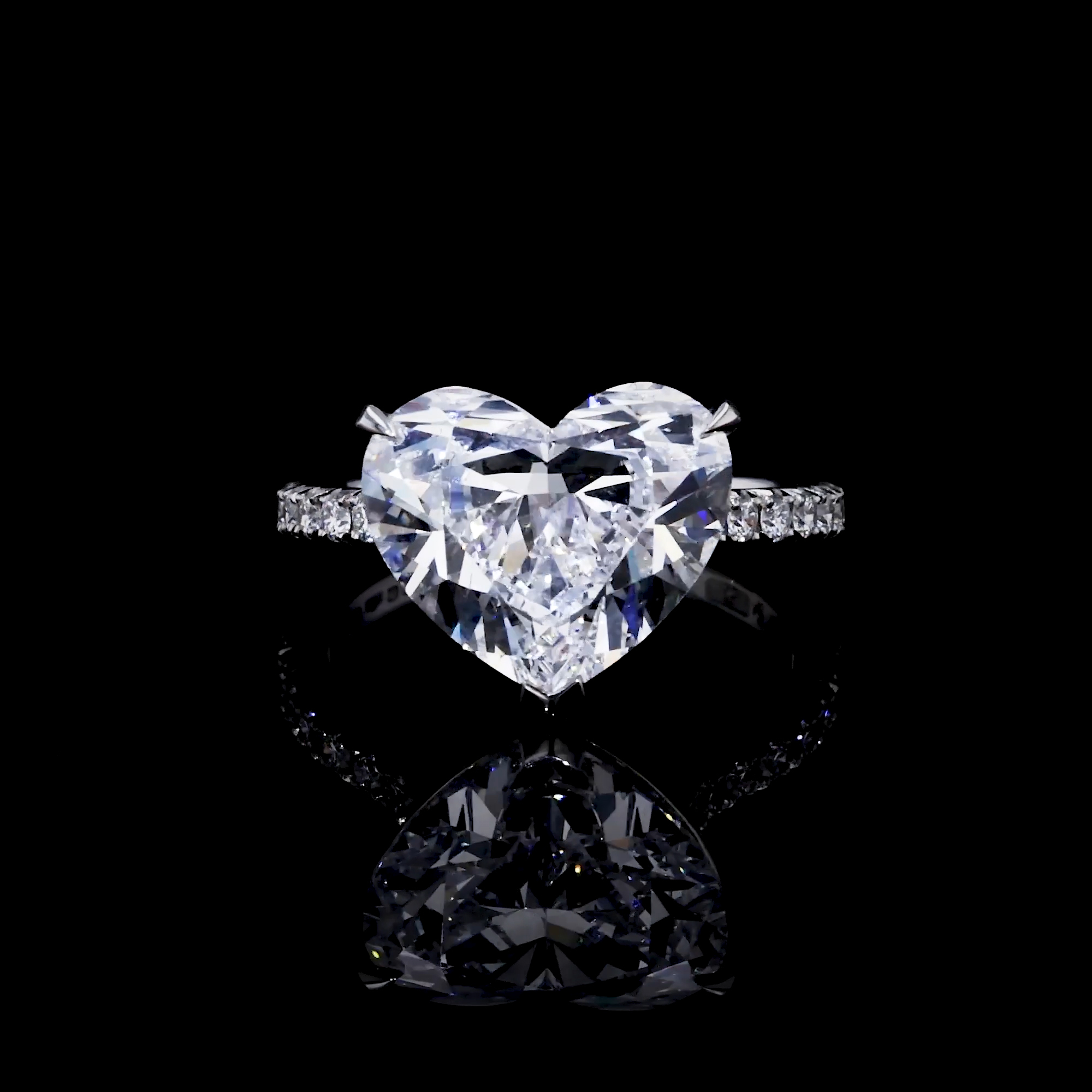 Masterpiece Aurora 6.17ct Heartshape Botswana Diamond Solitaire Ring in ...