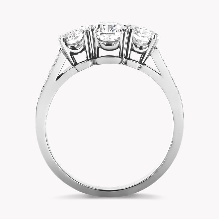 Imperial 1.92ct Diamond Three Stone Ring Cushion Cut, Claw Set_3