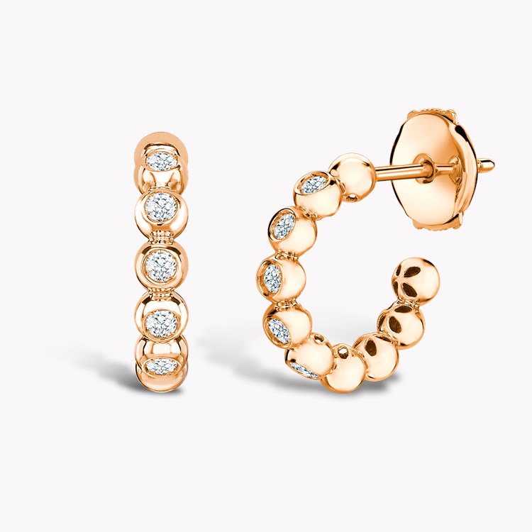 Bohemia Diamond Hoop Earrings 0.27ct in 18ct Rose Gold