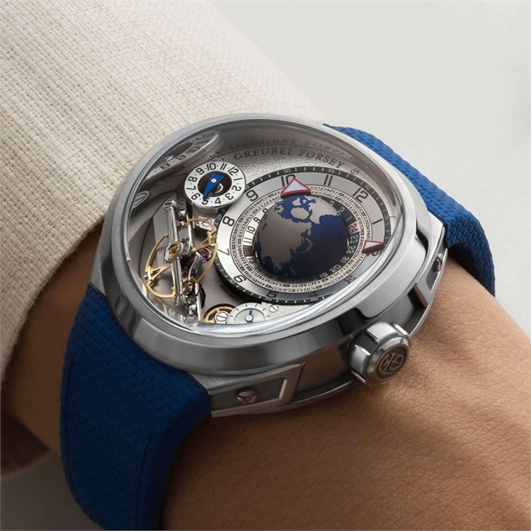 Greubel Forsey GMT Balancier Convexe 43.5mm, Silver Dial, Arabic Markers_2