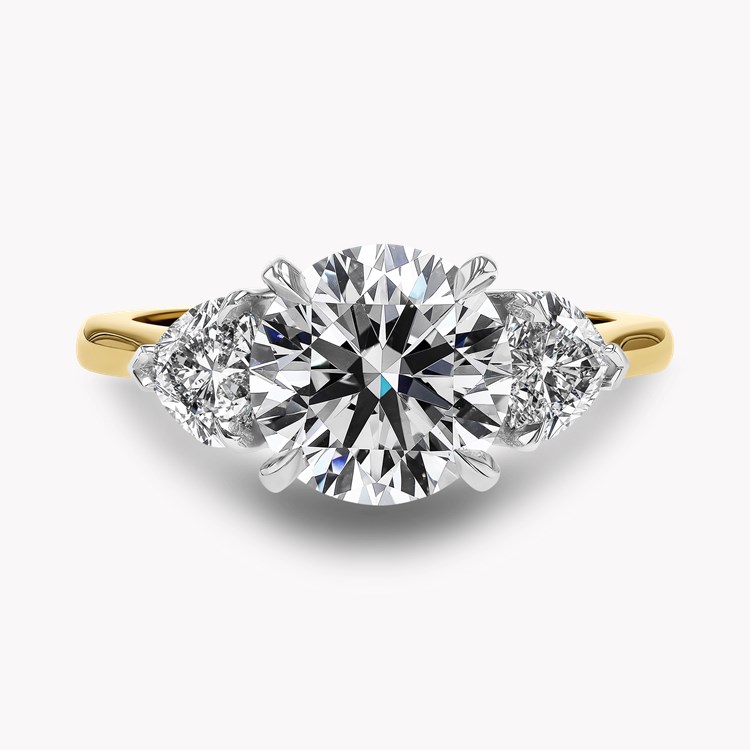 Venus Setting 2.50ct Diamond Three Stone Ring Brilliant & Heart Cut, Claw Set_2