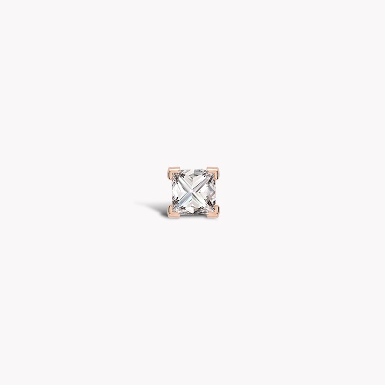 RockChic Diamond Solitaire Earring Princess Cut, Claw Set_1