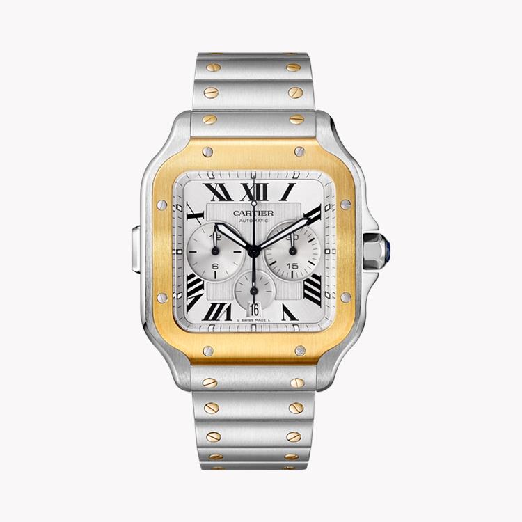 Cartier Santos 43.3mm, Silver Dial, Roman Numerals_1