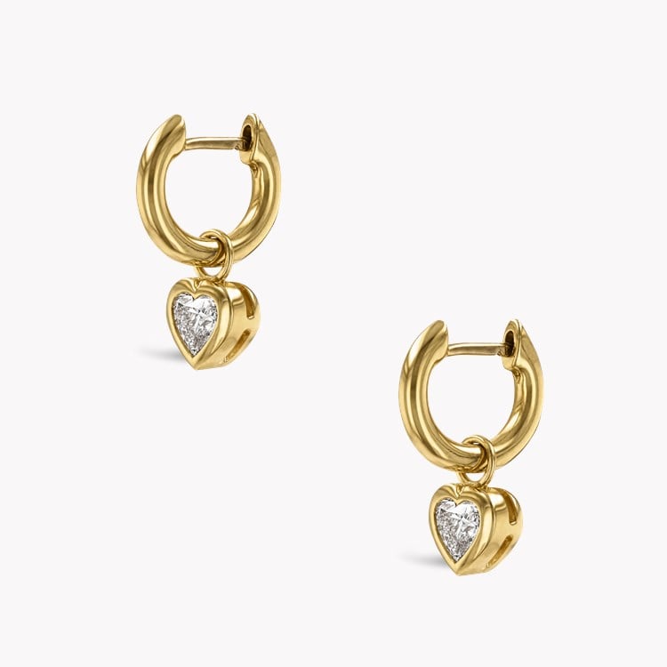 Sundance Diamond Drop Hoop Earrings Heart Shape, Rubover Set_3