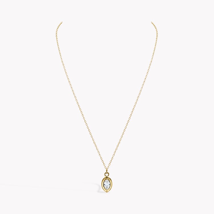 Skimming Stone 0.55ct Marquise Diamond Pendant Marquise Cut, Claw Set_2