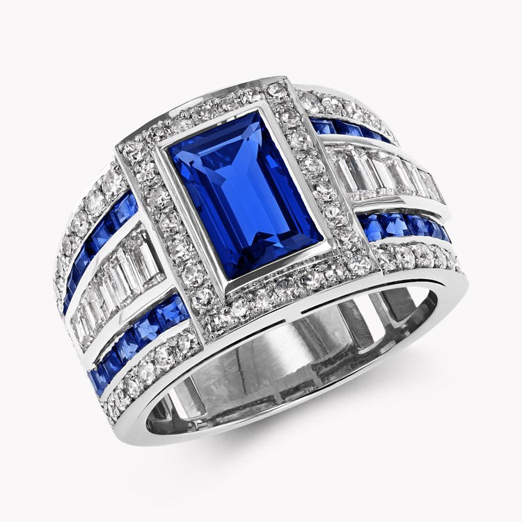 Mens wedding rings hot sale with blue sapphire