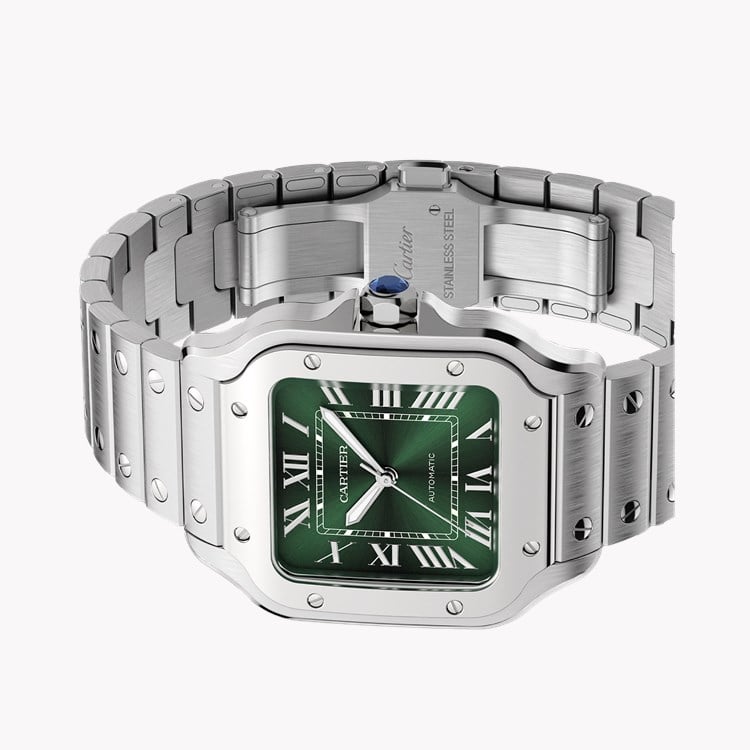 Cartier Santos de Cartier 35mm, Green Dial, Roman Numerals_4