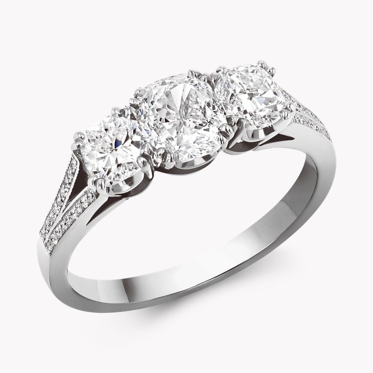 Imperial 1.92ct Diamond Three Stone Ring Cushion Cut, Claw Set_1