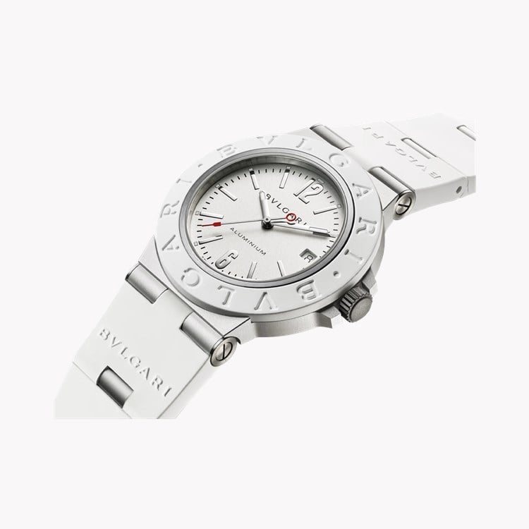 Bvlgari Aluminium 40mm, White Dial, Arabic/Baton Numerals_2