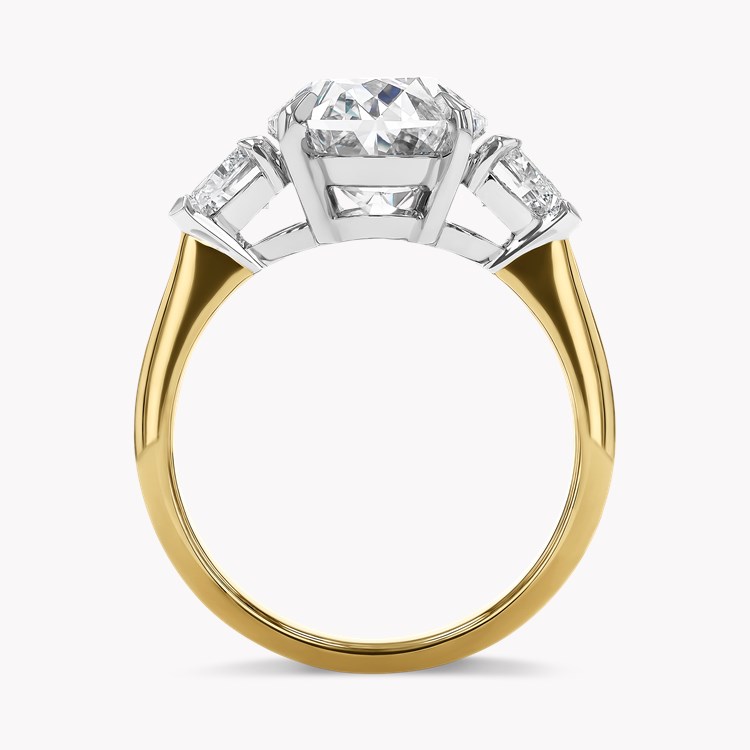 Venus Setting 5.01ct Diamond Three Stone Ring Oval Cut, Claw Set_3