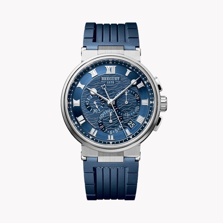 Breguet Marine Chronograph 5527BB Y2 9WV Watch 42.3mm Blue Dial