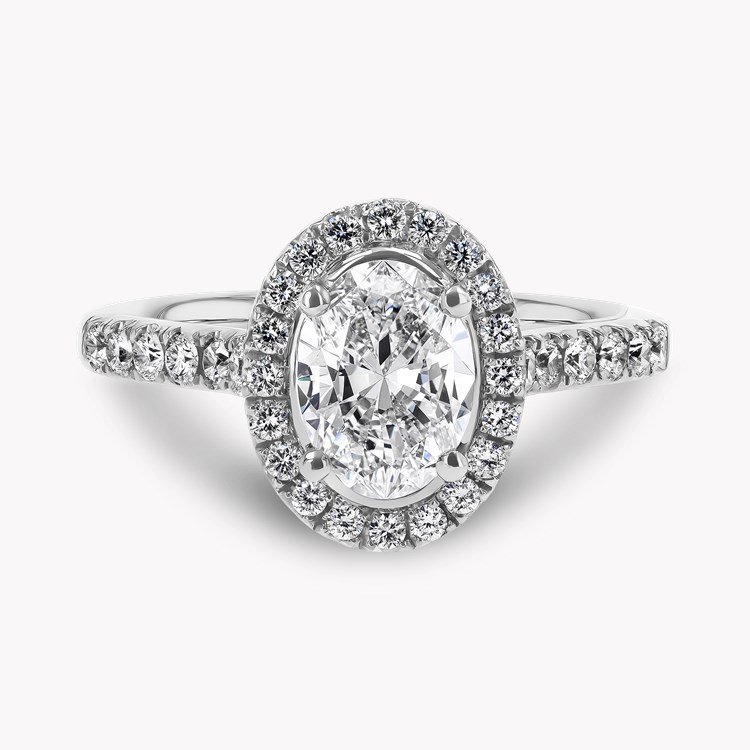 1.00CT Diamond Cluster Ring Oval Cut, Cluster, Brilliant Shoulders_2