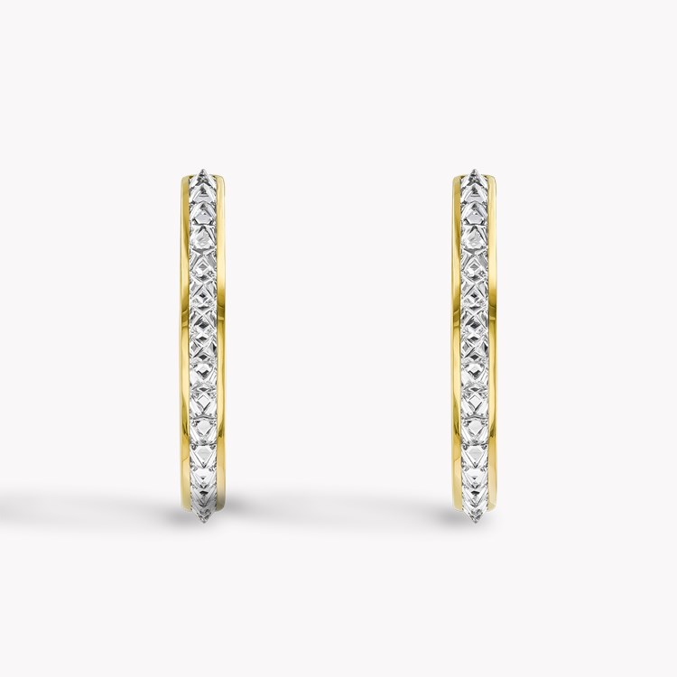 RockChic 4.54ct Large Inverted Diamond Hoop Earrings Princess Cut, Channel Set_2