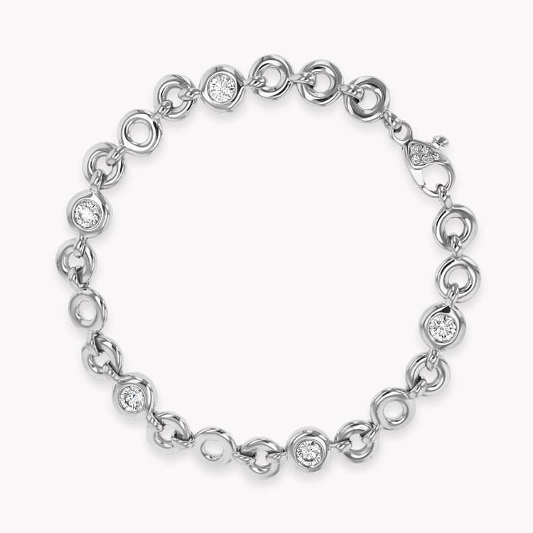 RockChain Five Stone Diamond Bracelet Brilliant Cut, Rubover Set_1