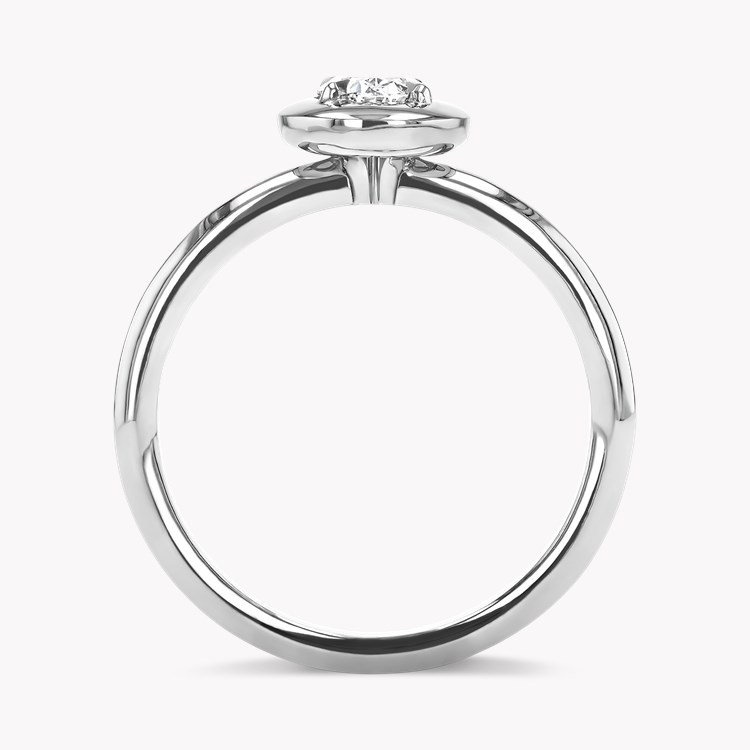 Skimming Stone 0.50ct Diamond Solitaire Ring Oval Cut, Claw Set_3