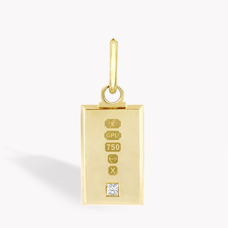 18ct gold ingot pendant