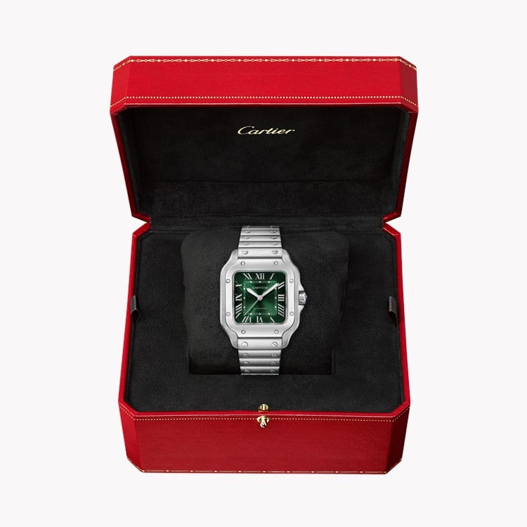 Cartier Santos de Cartier 35mm, Green Dial, Roman Numerals_7