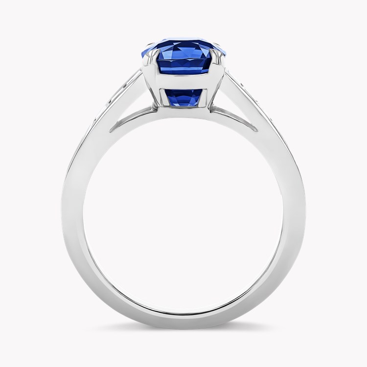 Masterpiece 2.99ct Burmese Sapphire and Diamond Ring Cushion modern cut, Claw set_3