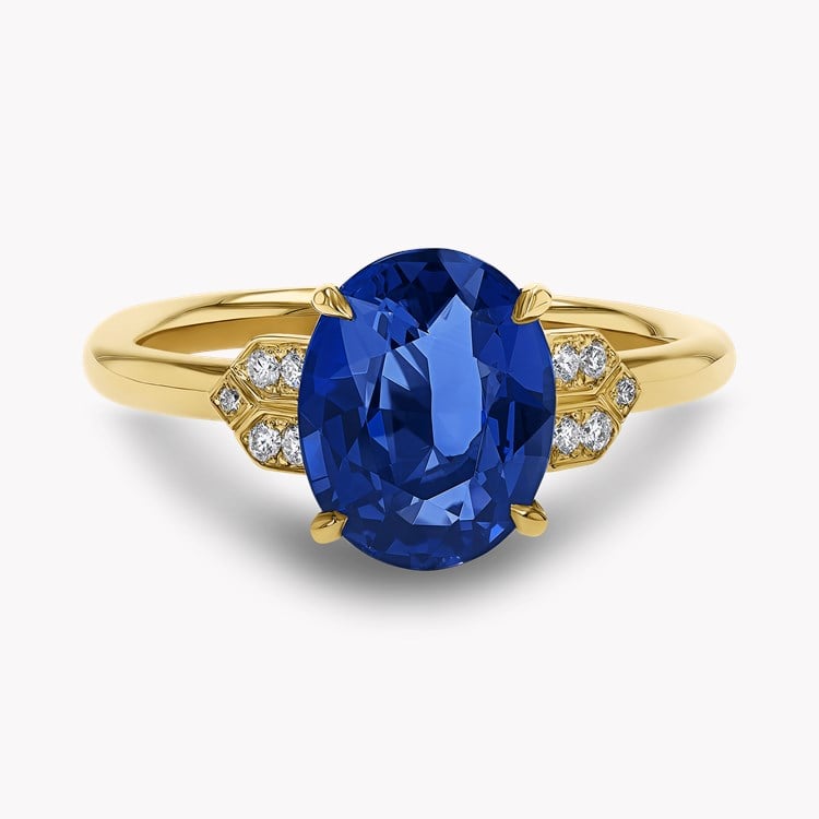 Oval Cut 3.06ct Sapphire and Diamond Ring Oval Cut, Claw Set_2