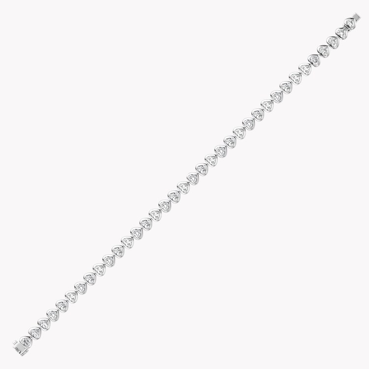 Sundance 6.67ct Heartshape Diamond Tennis Bracelet Heartshape, Rubover Set_2