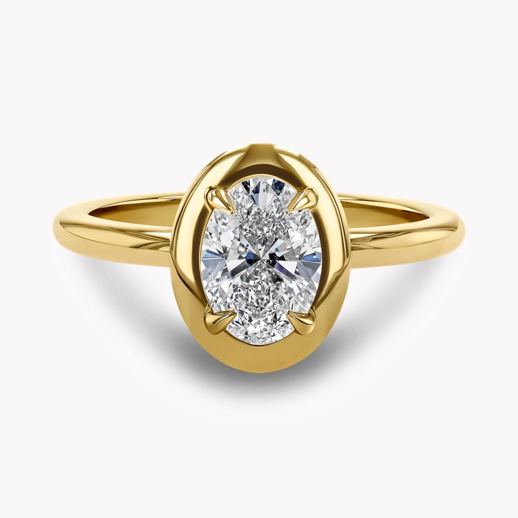 Skimming Stone 0.90ct Oval Diamond Solitaire Ring Oval Cut, Claw Set_2