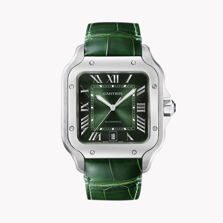 Cartier Santos de Cartier 40mm, Green Dial, Roman Numerals_2