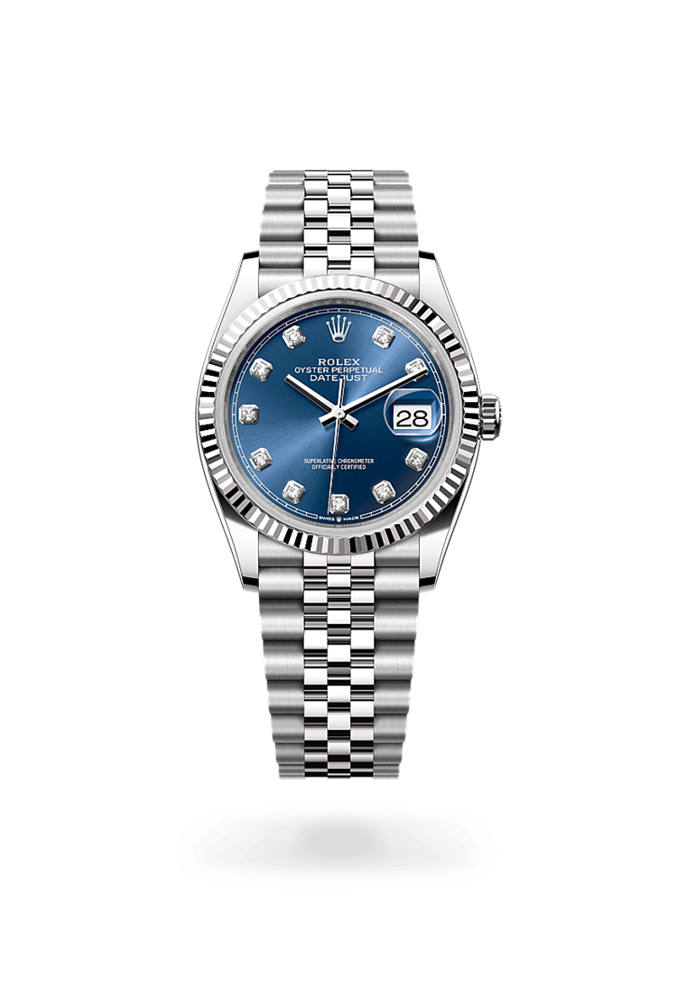 Plain silver rolex best sale