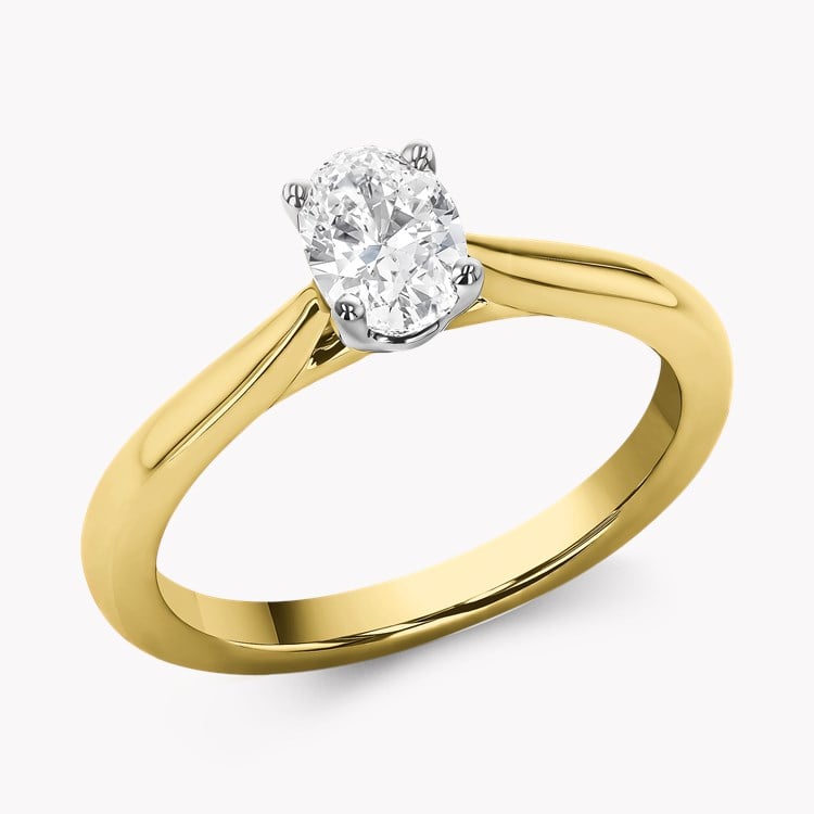 Classic 0.50ct Oval Diamond Solitaire Ring Oval Cut, Claw Set_1