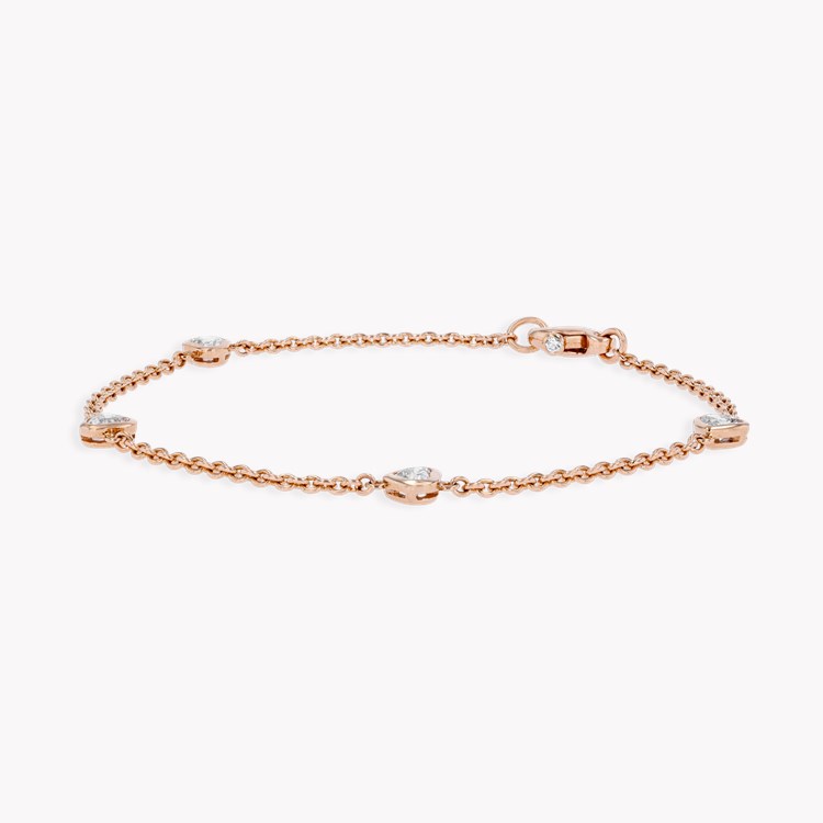 Sundance Heart Diamond Bracelet 0.59ct in 18ct Rose Gold - Heart ...