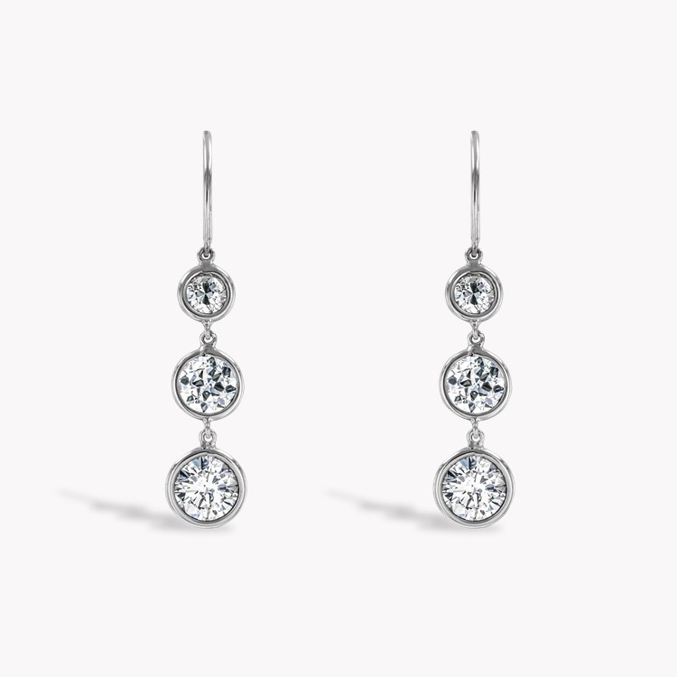 Brilliant Cut 1.90ct Diamond Drop Earrings Brilliant Cut, Spectacle Set_1