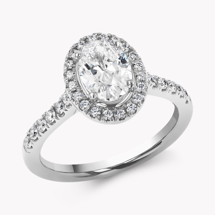 1.00CT Diamond Cluster Ring Oval Cut, Cluster, Brilliant Shoulders_1