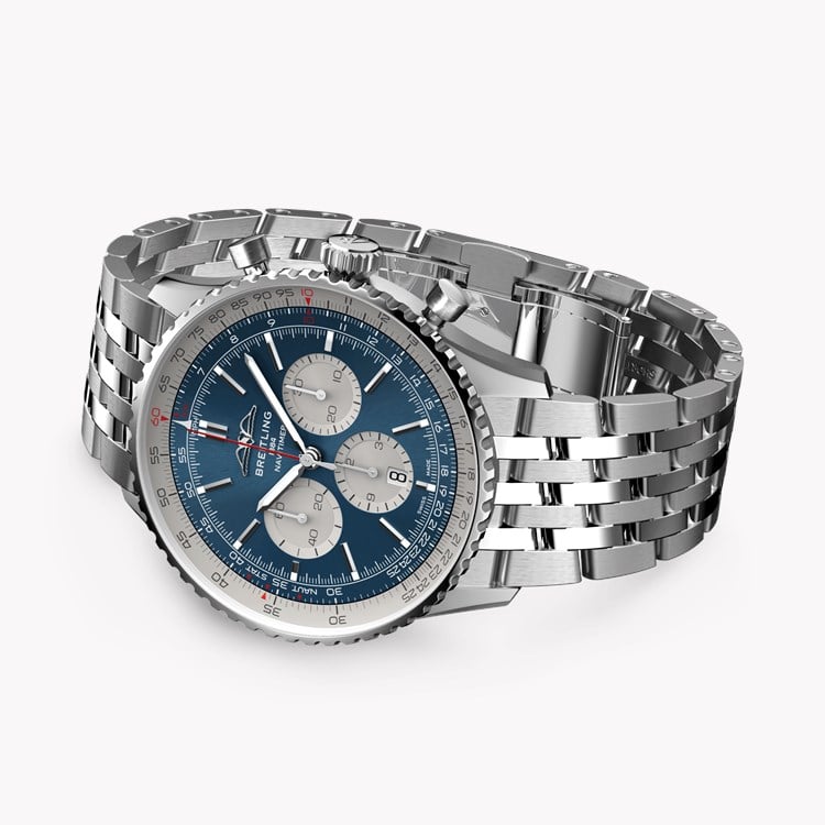 Breitling Navitimer B01 Chronograph 46 AB0137211C1A1 Watch 46mm Blue Dial Baton Numerals