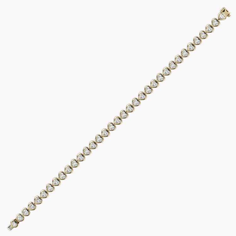 Sundance 6.63ct Heartshape Diamond Tennis Bracelet Heartshape, Rubover Set_2