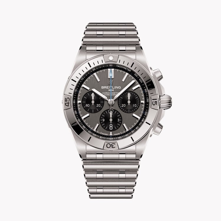 Breitling Chronomat 42mm, Grey Dial, Baton Numerals_1