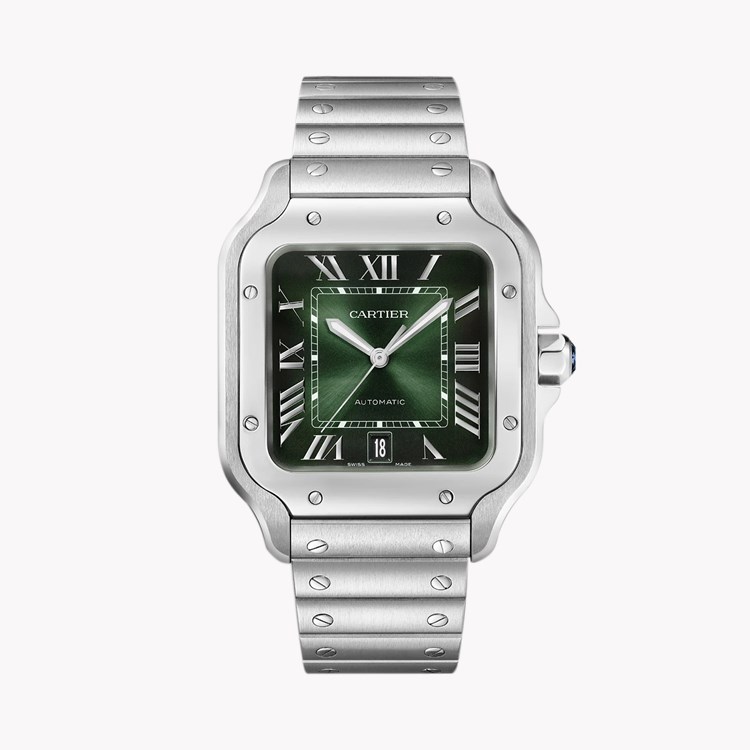 Cartier Santos de Cartier 40mm, Green Dial, Roman Numerals_1