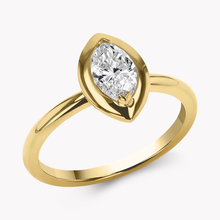 Skimming Stone 0.67ct Marquise Diamond Solitaire Ring Marquise Cut, Claw Set_1