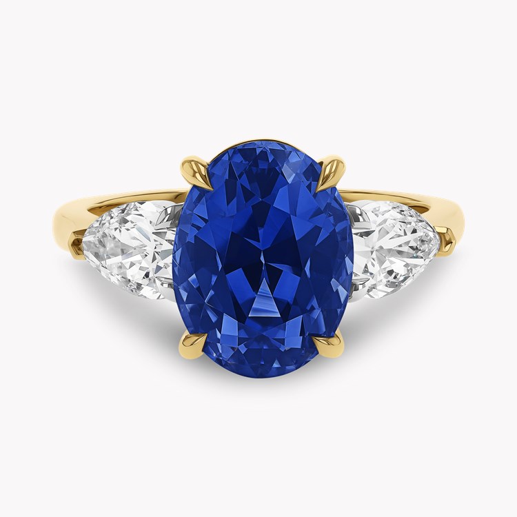 Masterpiece 5.50ct Madagascan Sapphire and Diamond Ring Oval & Pear Cut, Claw Set_2