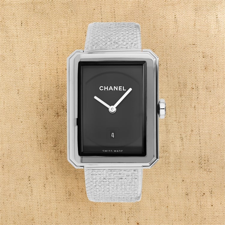 Chanel boyfriend tweed watch best sale