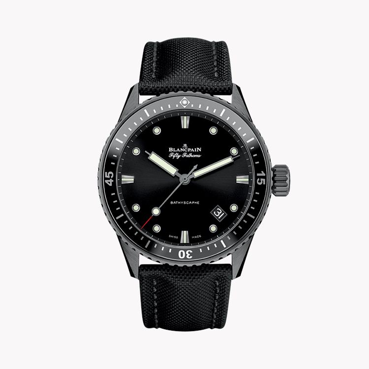 Blancpain Fifty Fathoms Bathyscaphe 43mm, Black Dial, Dot & Triangle Numerals_1