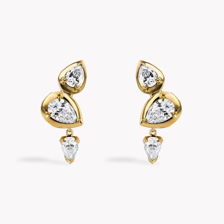 Skimming Stone 1.71ct Diamond Drop Earrings Pearshape, Claw Set_1