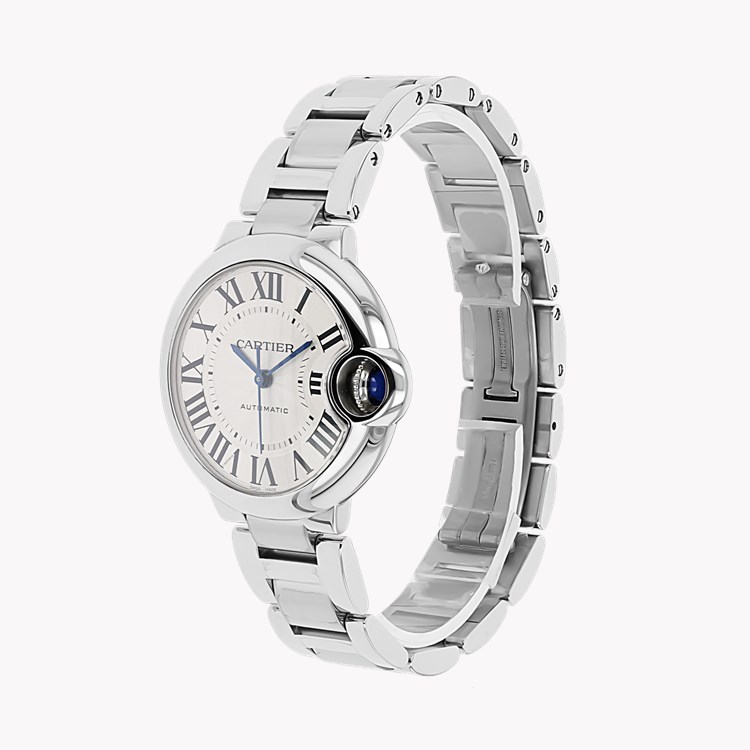 Pre-Owned Cartier Ballon Bleu de Cartier 33mm, Silver Dial, Roman Numerals_2