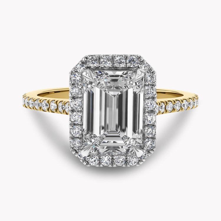 Classic 2.50ct Diamond Cluster Ring Emerald Cut, Claw Set_2