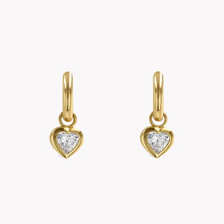 Sundance Diamond Drop Hoop Earrings Heart Shape, Rubover Set_2