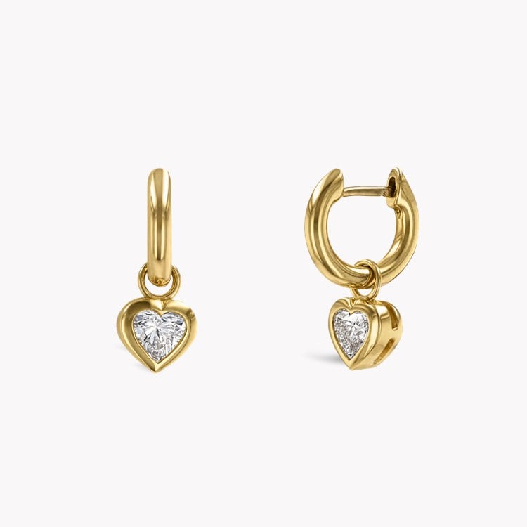 Sundance Diamond Drop Hoop Earrings Heart Shape, Rubover Set_1