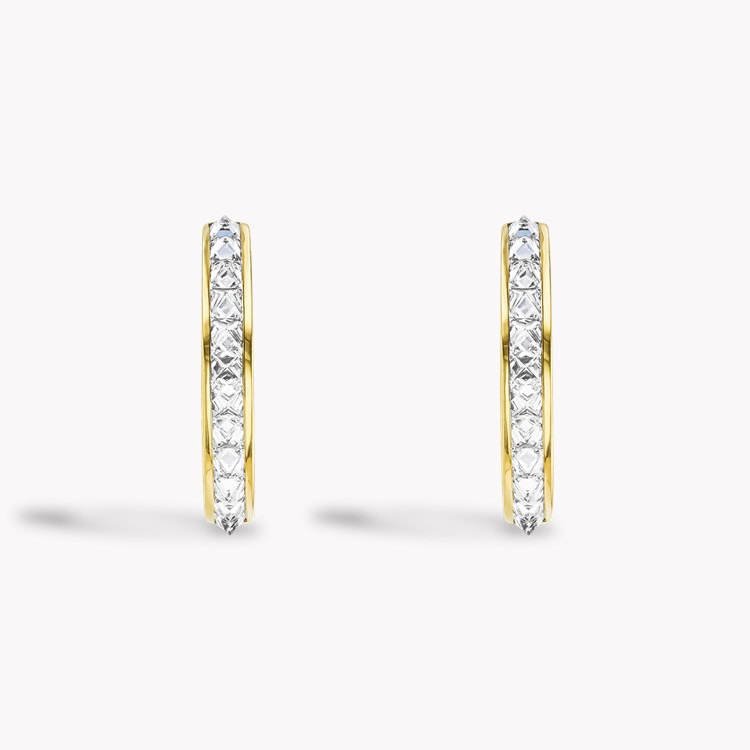 RockChic 2.00ct Inverted Diamond Hoop Earrings Princess Cut, Channel Set_2