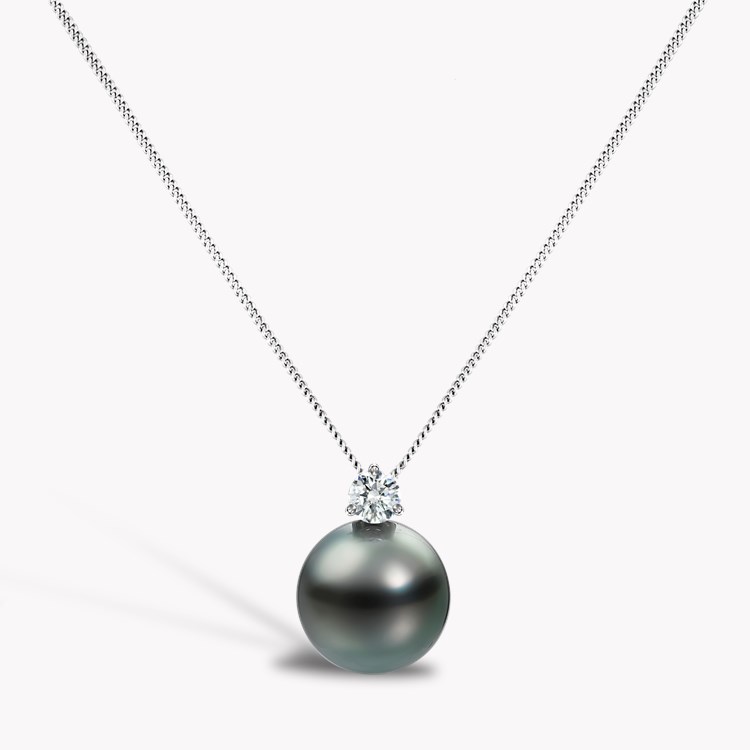 tahitian pearl necklace gold chain