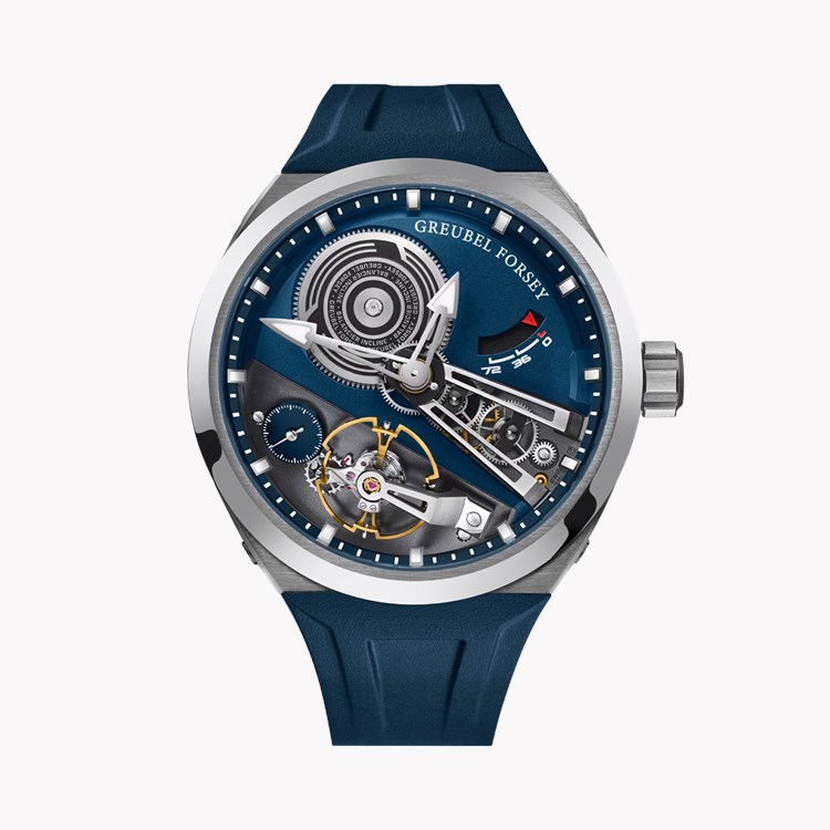 Gruebel Forsey Balancier Convexe S2 41.5mm, Blue Dial, Baton Numerals_1