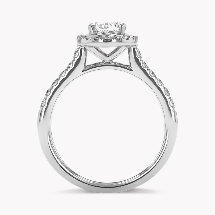 1.00CT Diamond Cluster Ring Oval Cut, Cluster, Brilliant Shoulders_3