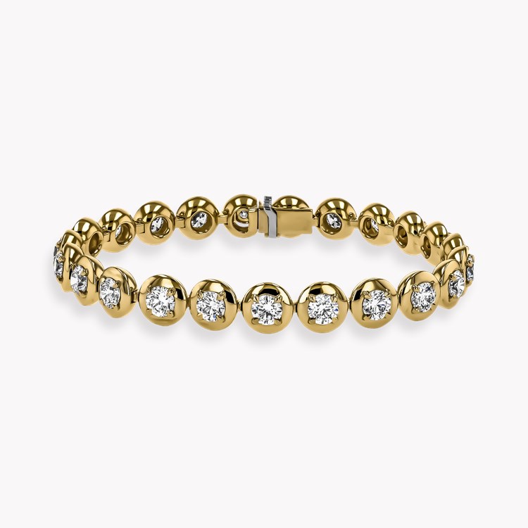 Skimming Stone 7.36ct Diamond Line Bracelet Brilliant cut, Claw set_1